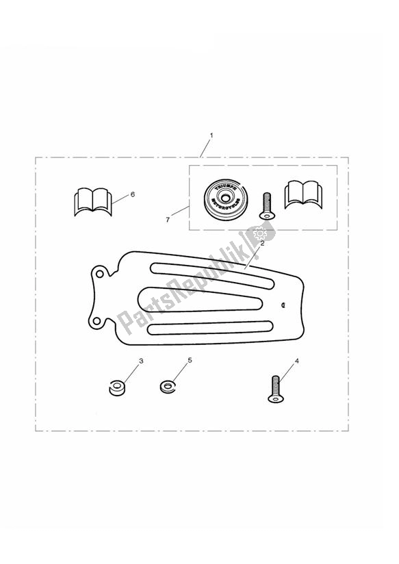 All parts for the Chrome Single Seat Rack, Pressed of the Triumph Thunderbird Commander 1700 2014 - 2015