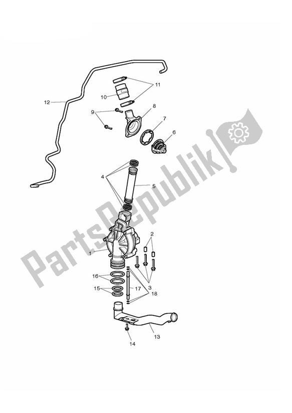 Todas las partes para Cooling System - Continued de Triumph Thunderbird Commander 1700 2014 - 2015