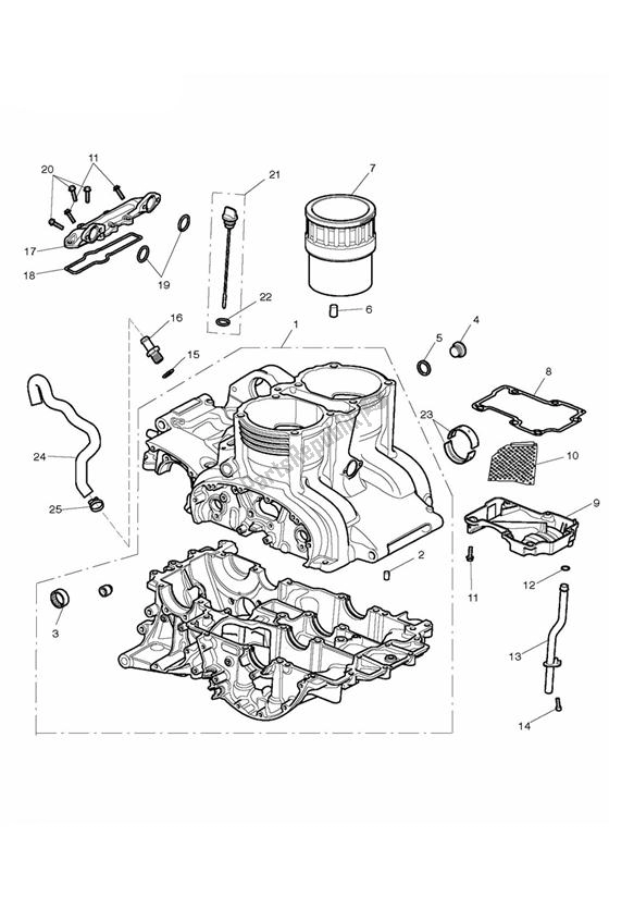 All parts for the Crankcase & Fittings of the Triumph Thunderbird Commander 1700 2014 - 2015