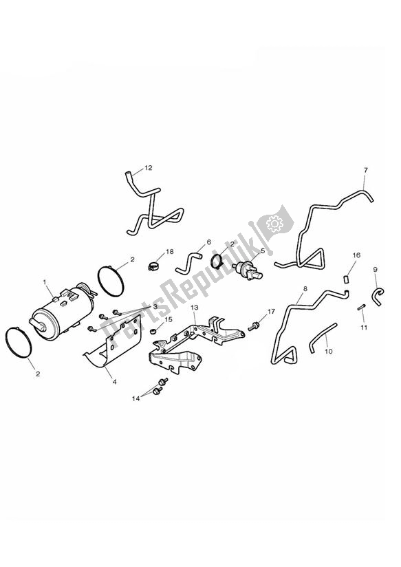 Todas las partes para Evaporative Loss Control System de Triumph Thunderbird Commander 1700 2014 - 2015