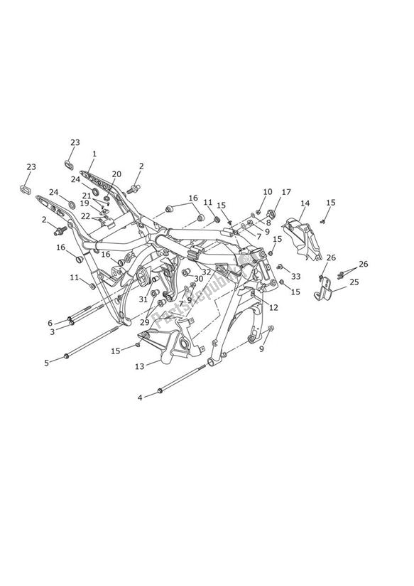 Toutes les pièces pour le Cadre Principal Et Raccords du Triumph Thunderbird Commander 1700 2014 - 2015