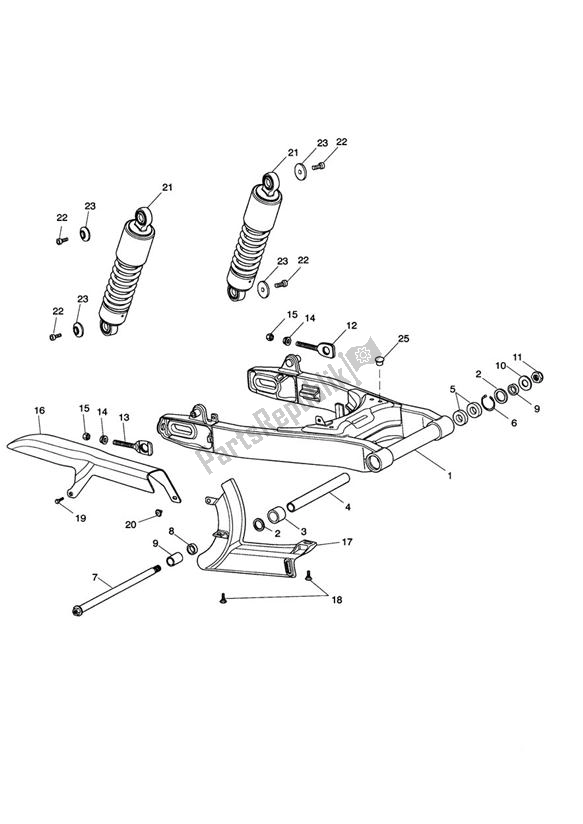 Todas las partes para Suspensión Trasera de Triumph Thunderbird Commander 1700 2014 - 2015