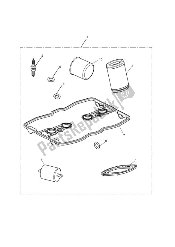 All parts for the Service Kits of the Triumph Thunderbird Commander 1700 2014 - 2015