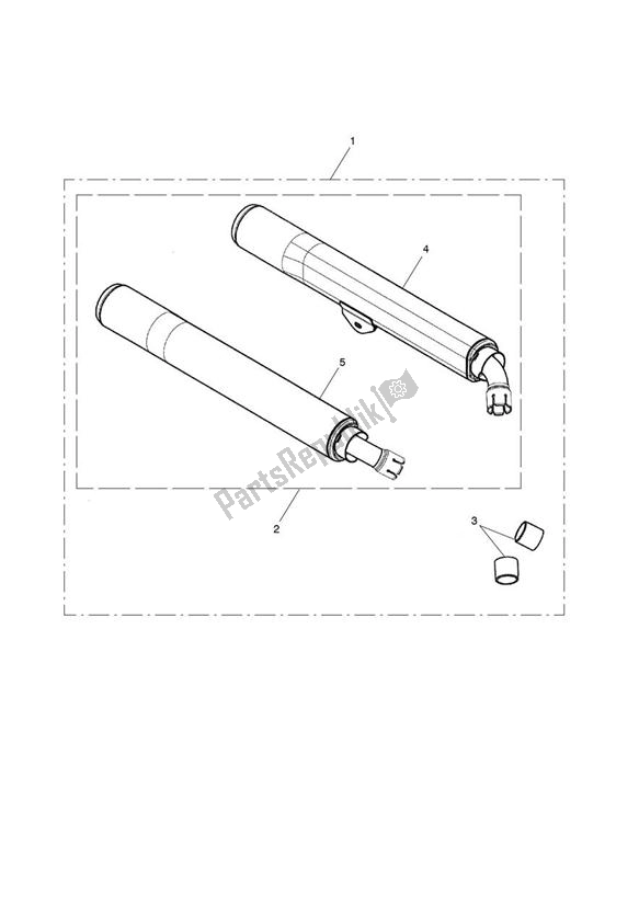 Alle onderdelen voor de Silencer Assy, Pair van de Triumph Thunderbird Commander 1700 2014 - 2015