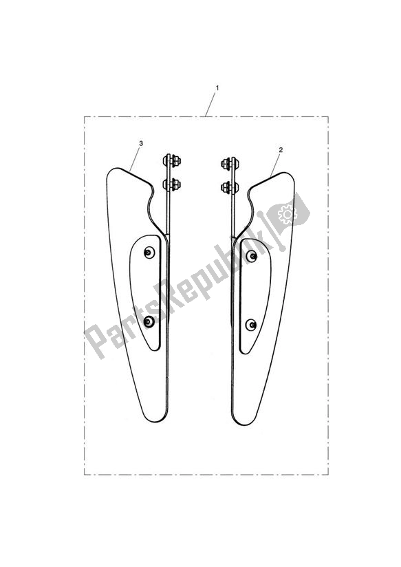 Alle onderdelen voor de Air Deflector Kit van de Triumph Thunderbird LT 1700 2014 - 2015