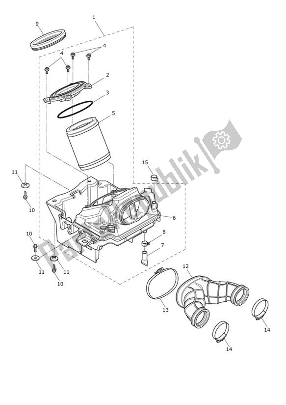 Todas las partes para Caja De Aire de Triumph Thunderbird LT 1700 2014 - 2015