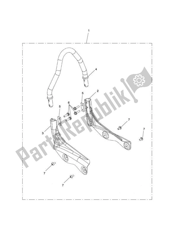 Alle onderdelen voor de Backrest Bar Kit van de Triumph Thunderbird LT 1700 2014 - 2015