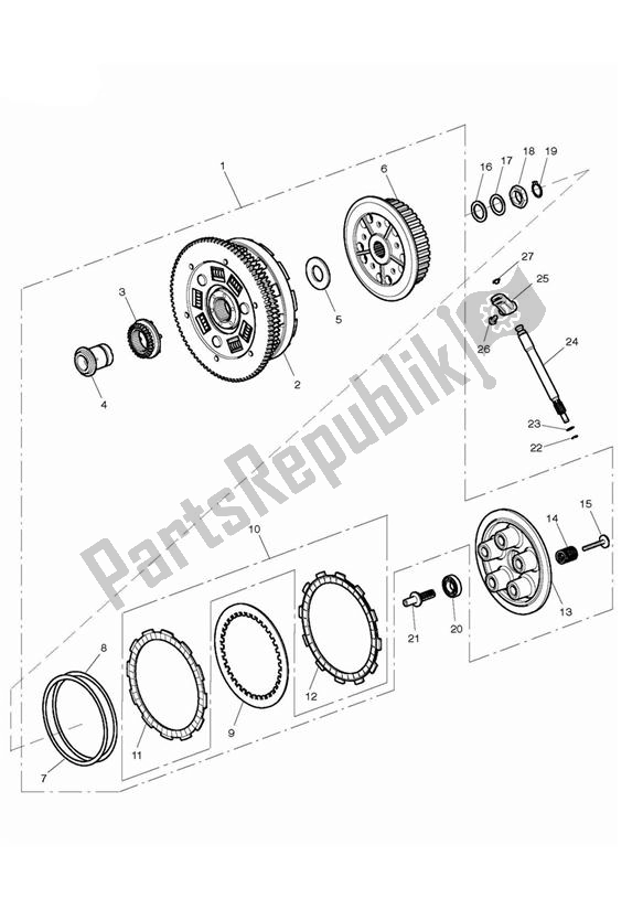 Todas las partes para Embrague de Triumph Thunderbird LT 1700 2014 - 2015