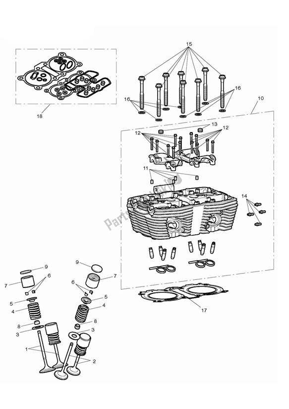 Toutes les pièces pour le Culasse Et Soupapes du Triumph Thunderbird LT 1700 2014 - 2015