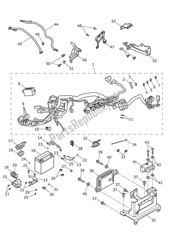 Toutes les pièces pour le équipement électrique du Triumph Thunderbird LT 1700 2014 - 2015