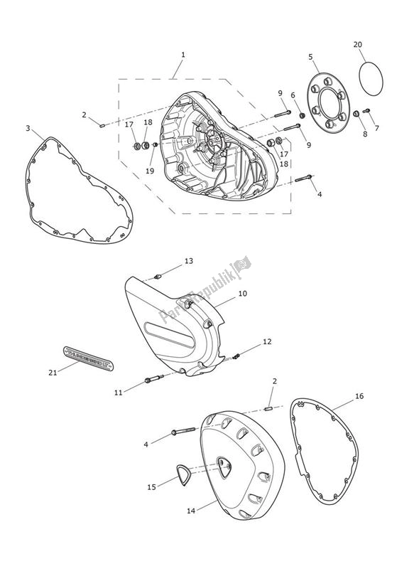 Todas las partes para Cubiertas Del Motor de Triumph Thunderbird LT 1700 2014 - 2015