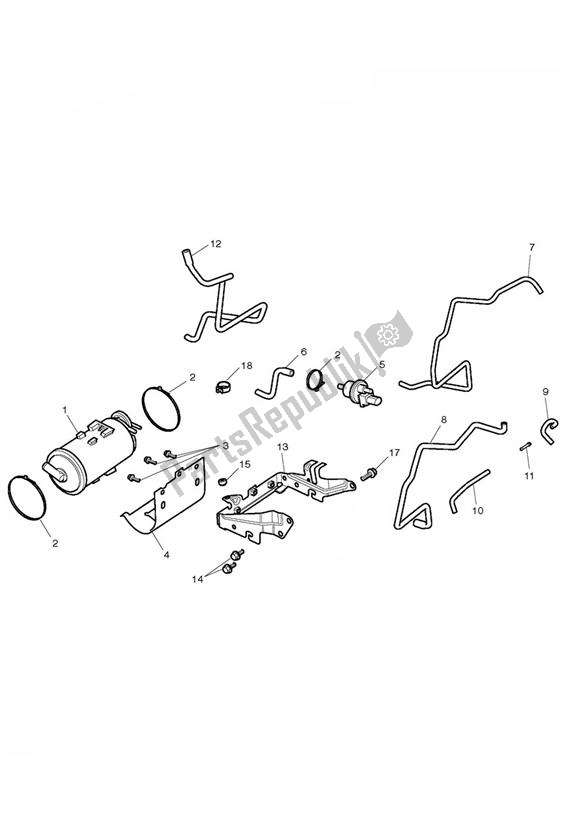 Toutes les pièces pour le Evaporative Loss Control System du Triumph Thunderbird LT 1700 2014 - 2015