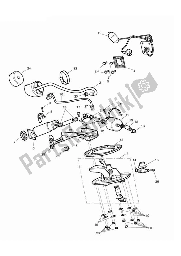 Toutes les pièces pour le Fuel Pump & Fittings du Triumph Thunderbird LT 1700 2014 - 2015