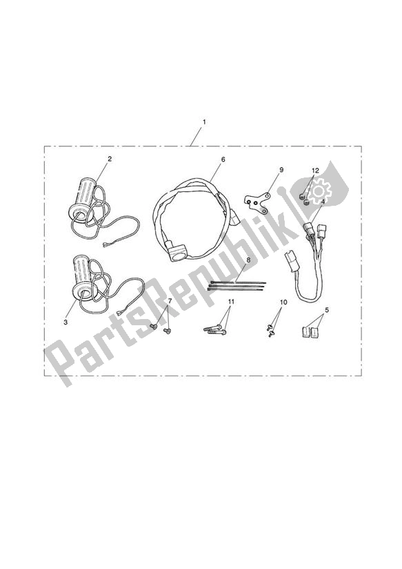 Tutte le parti per il Heated Grip Kit del Triumph Thunderbird LT 1700 2014 - 2015