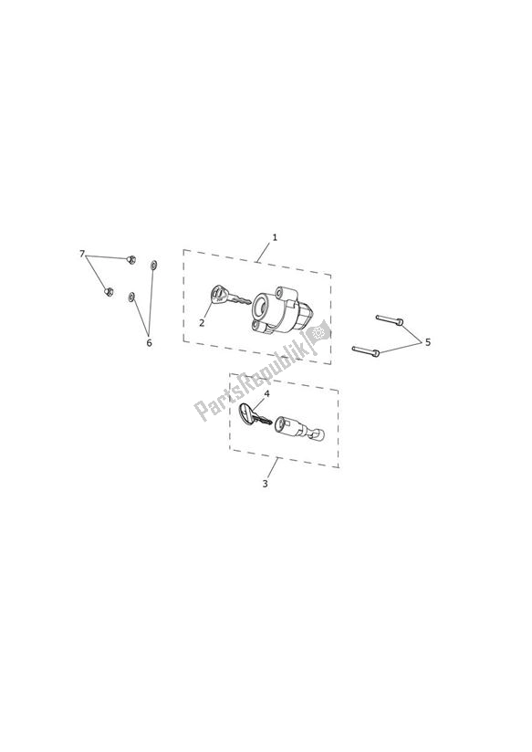 Wszystkie części do Ignition Switch & Steering Lock Triumph Thunderbird LT 1700 2014 - 2015
