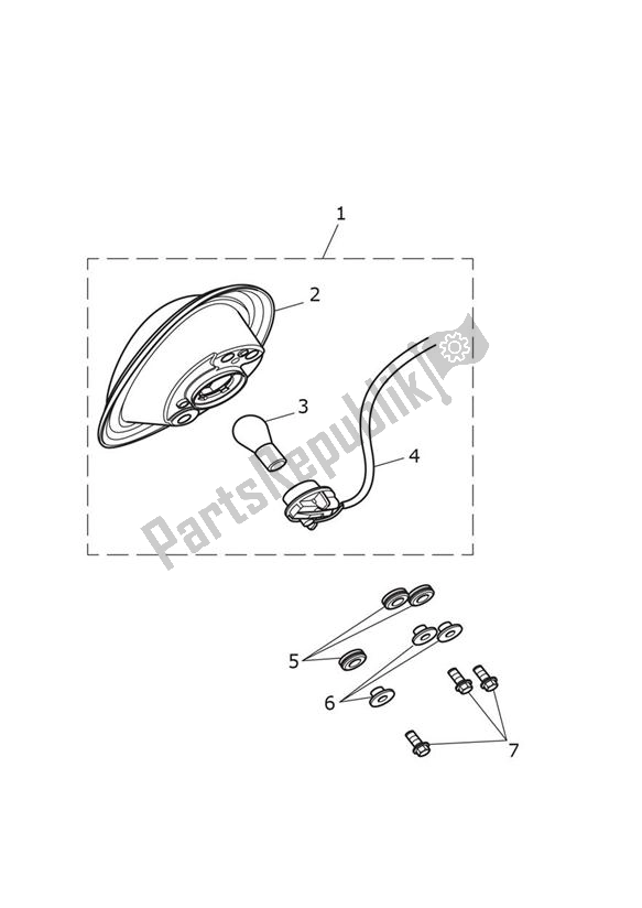Todas as partes de Luz Traseira do Triumph Thunderbird LT 1700 2014 - 2015