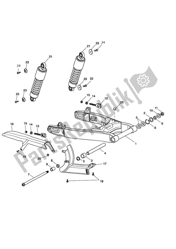 Toutes les pièces pour le Suspension Arrière du Triumph Thunderbird LT 1700 2014 - 2015