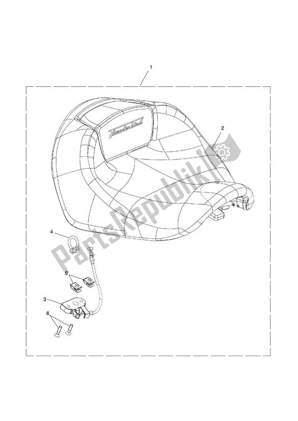 Todas las partes para Rider Seat, Comfort de Triumph Thunderbird LT 1700 2014 - 2015