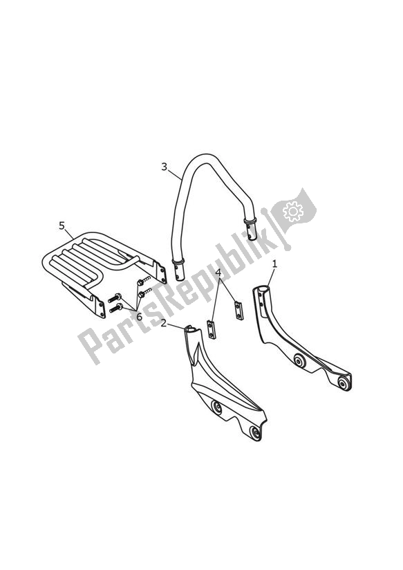 Todas las partes para Sissy Bar & Rack de Triumph Thunderbird LT 1700 2014 - 2015