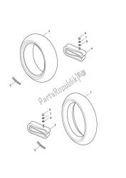 pneus, valves et contrepoids