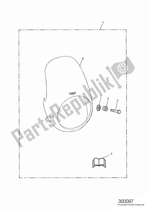 Tutte le parti per il Flyscreen del Triumph Thunderbird Sport 885 1998 - 2004