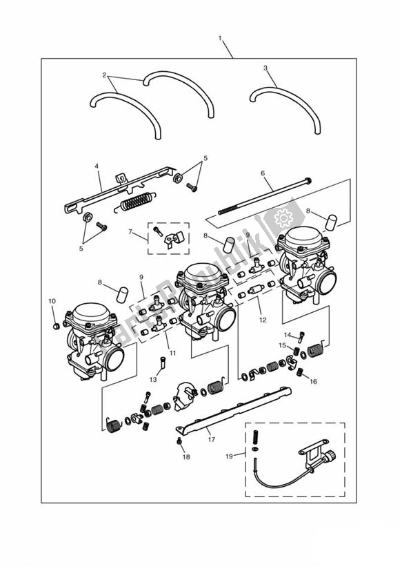 Toutes les pièces pour le Carburateurs du Triumph Thunderbird Sport 885 1998 - 2004