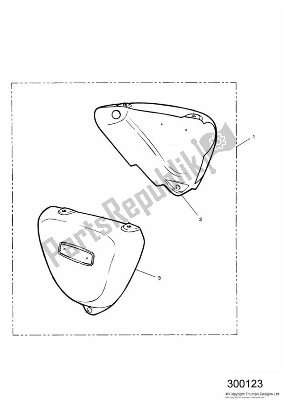 Todas las partes para Chrome Side Panel Kit de Triumph Thunderbird Sport 885 1998 - 2004