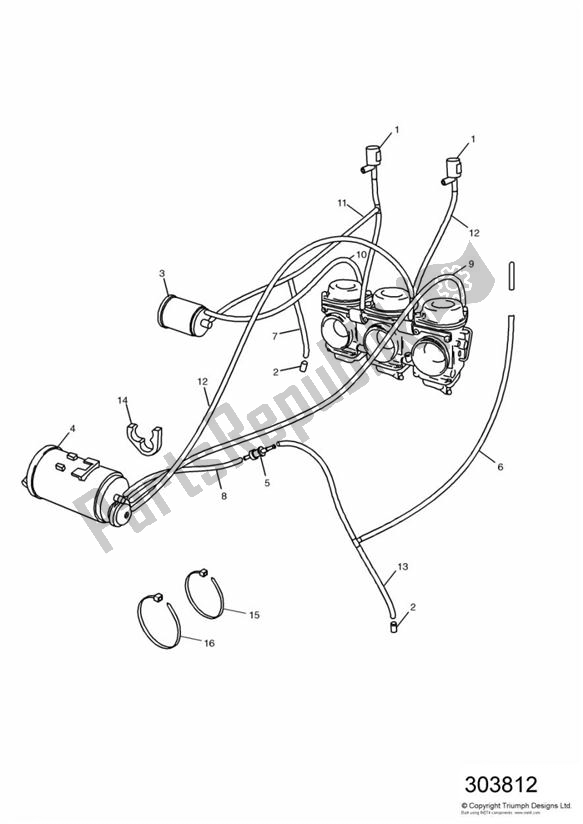 Toutes les pièces pour le Evaporative Loss Equipment California Only 161321 > du Triumph Thunderbird Sport 885 1998 - 2004