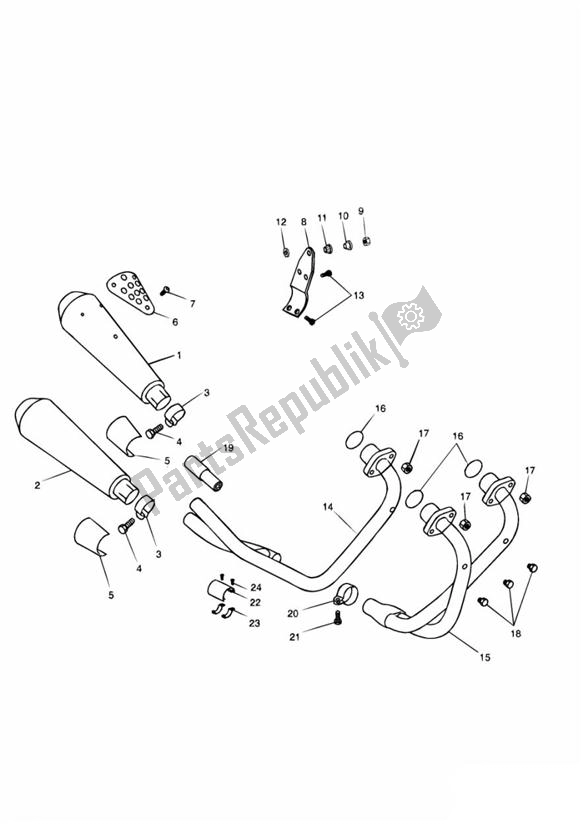 Todas las partes para Exhaust System > 89736 de Triumph Thunderbird Sport 885 1998 - 2004