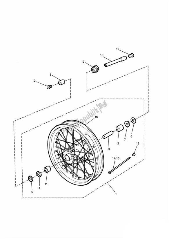 Toutes les pièces pour le Roue Avant du Triumph Thunderbird Sport 885 1998 - 2004