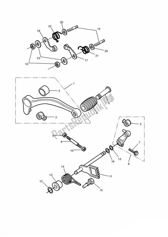 Todas las partes para Gear Change Pedal de Triumph Thunderbird Sport 885 1998 - 2004