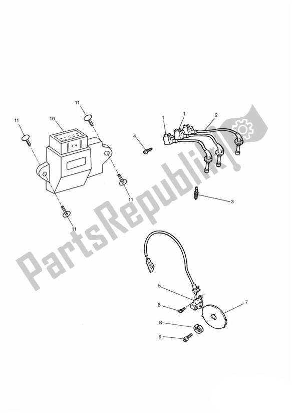 Todas las partes para Ignition System 161318 > de Triumph Thunderbird Sport 885 1998 - 2004