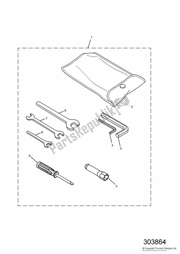 Toutes les pièces pour le Trousse à Outils du Triumph Thunderbird Sport 885 1998 - 2004