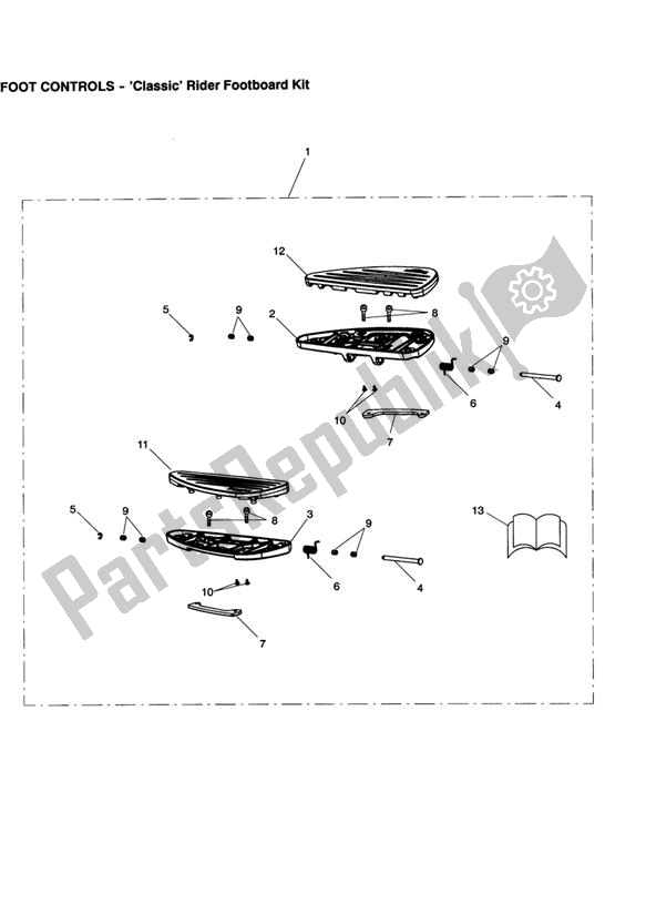 Todas las partes para Classic Rider Footboard Kit de Triumph Thunderbird Storm 1600 2010 - 2014