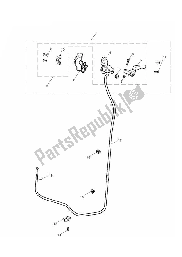 Todas as partes de Clutch Controls & Switches do Triumph Thunderbird Storm 1600 2010 - 2014