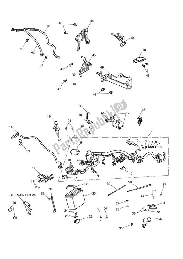 Todas las partes para Equipo Eléctrico de Triumph Thunderbird Storm 1600 2010 - 2014