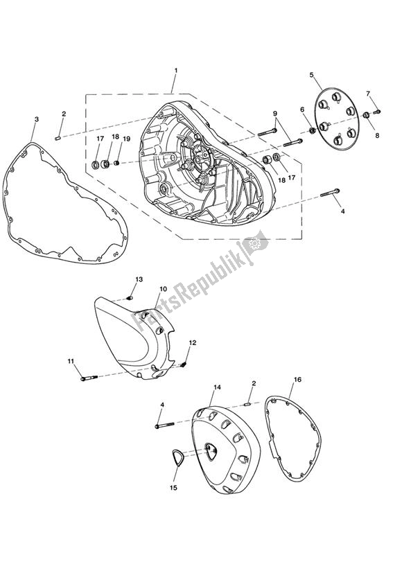 Todas las partes para Cubiertas Del Motor de Triumph Thunderbird Storm 1600 2010 - 2014