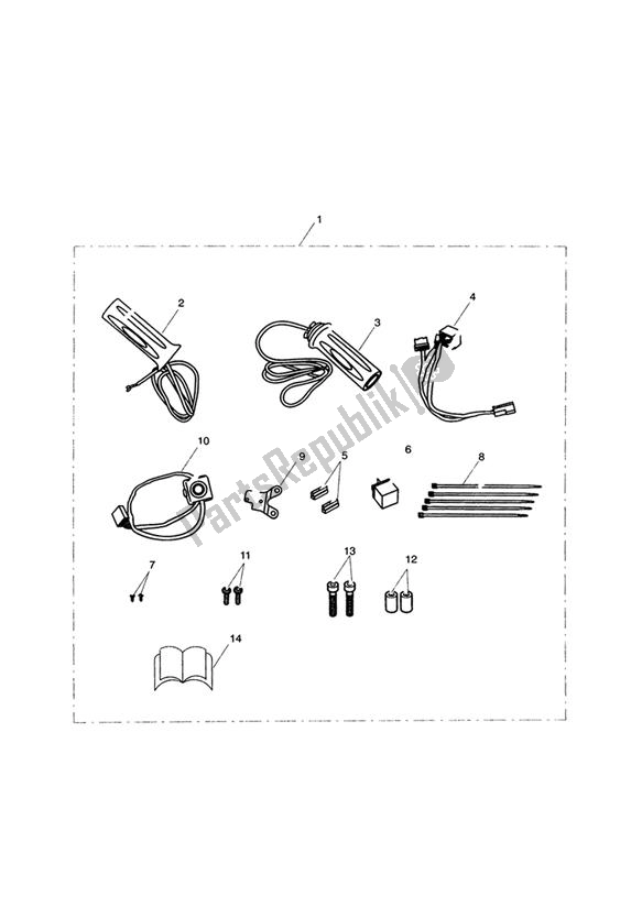 Todas las partes para Heated Grip Kit de Triumph Thunderbird Storm 1600 2010 - 2014