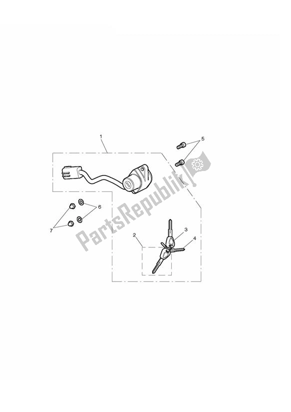 Todas las partes para Ignition Switch & Steering Lock de Triumph Thunderbird Storm 1600 2010 - 2014