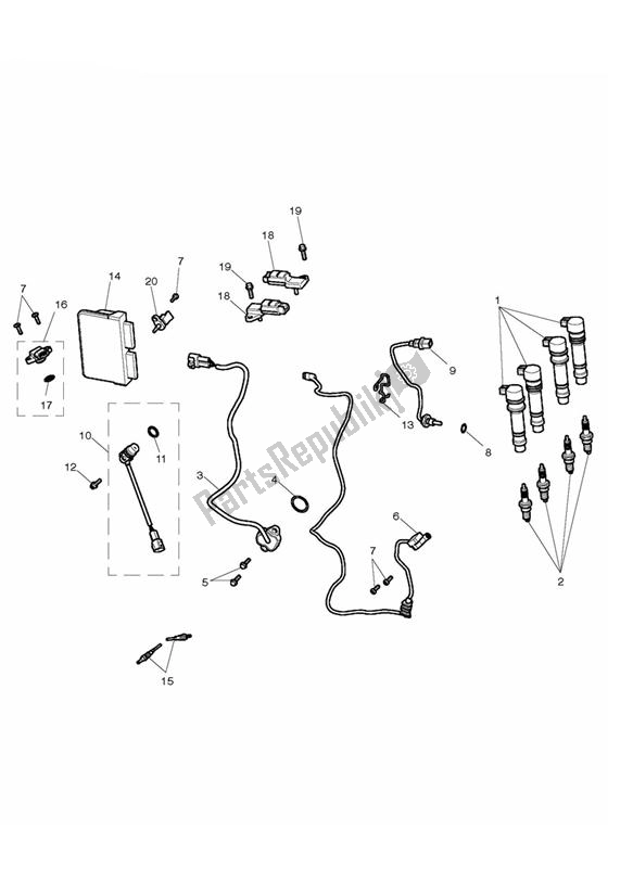 Todas las partes para Sistema De Encendido de Triumph Thunderbird Storm 1600 2010 - 2014