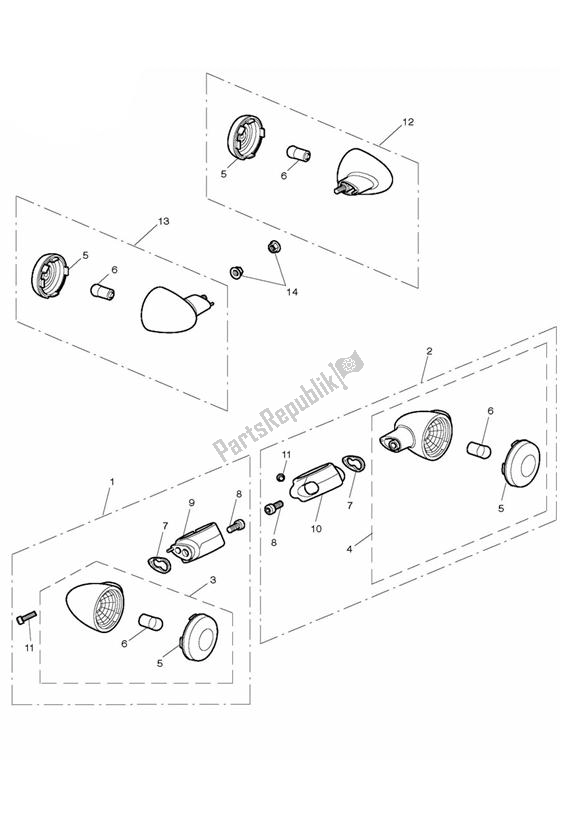 Tutte le parti per il Indicatori del Triumph Thunderbird Storm 1600 2010 - 2014