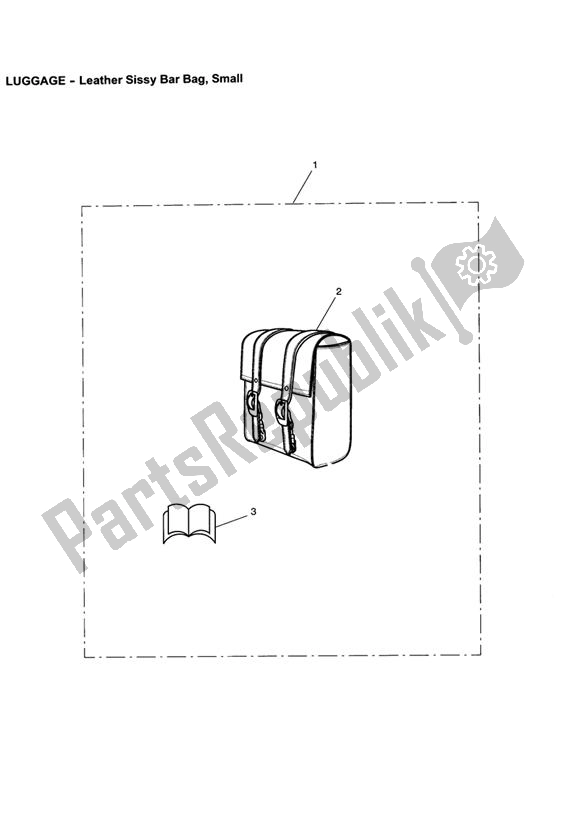 Tutte le parti per il Leather Sissy Bar Bag, Small del Triumph Thunderbird Storm 1600 2010 - 2014