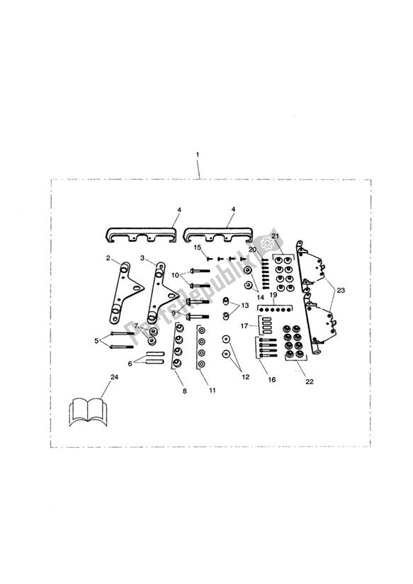 Tutte le parti per il Pannier Mounting Kit del Triumph Thunderbird Storm 1600 2010 - 2014