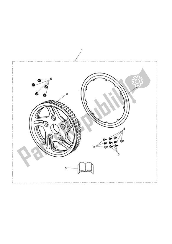 Tutte le parti per il Rear Pulley, Chrome del Triumph Thunderbird Storm 1600 2010 - 2014