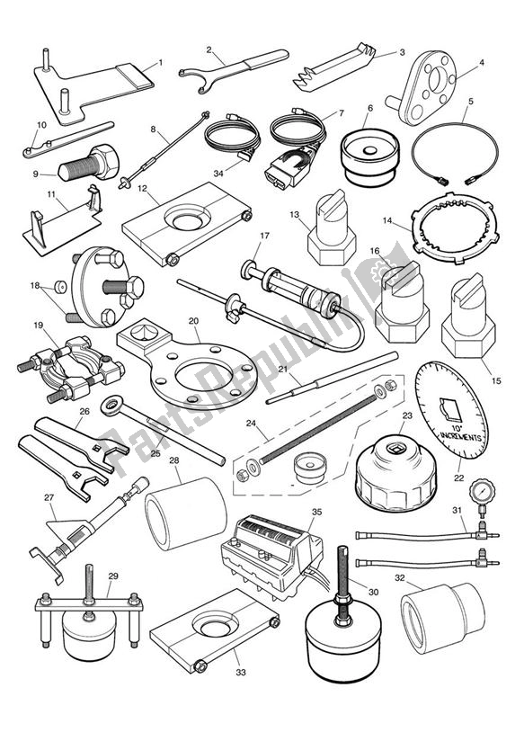 Todas las partes para Herramientas De Servicio de Triumph Thunderbird Storm 1600 2010 - 2014