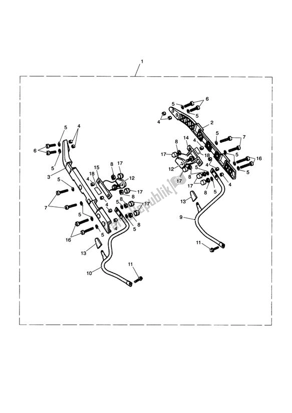 Toutes les pièces pour le 2 Box Pannier Fitting Kit du Triumph Tiger 1050 2007 - 2013