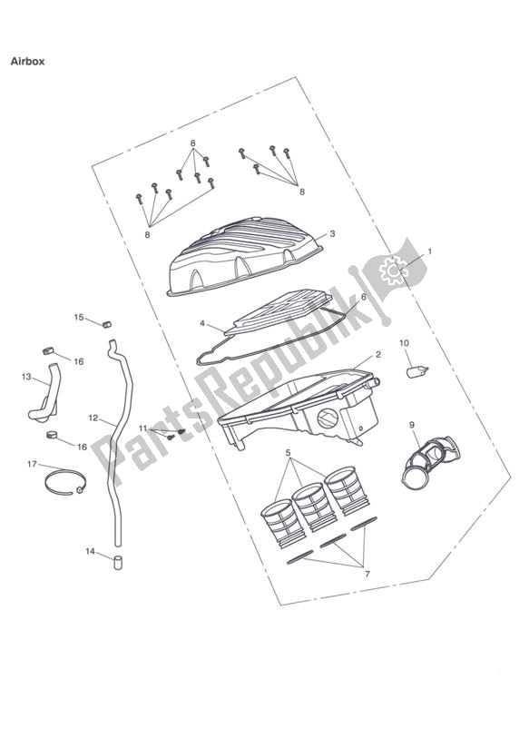 Toutes les pièces pour le Boite D'air du Triumph Tiger 1050 2007 - 2013