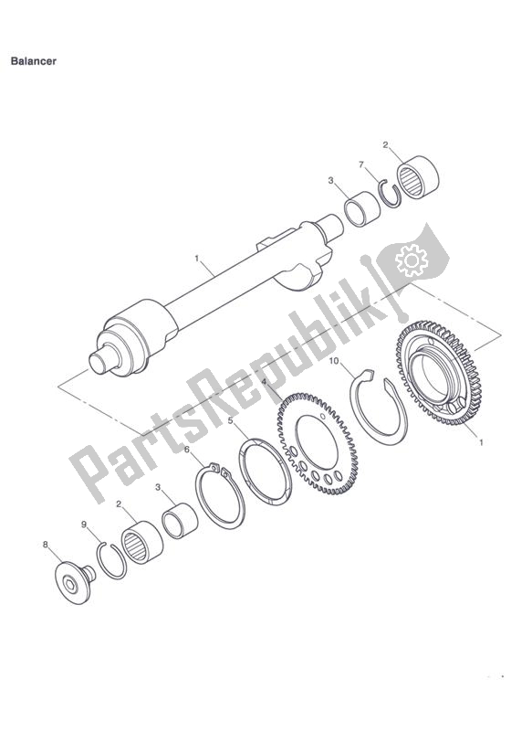 All parts for the Balancer of the Triumph Tiger 1050 2007 - 2013