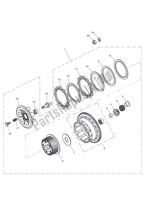 Toutes les pièces pour le Embrayage du Triumph Tiger 1050 2007 - 2013