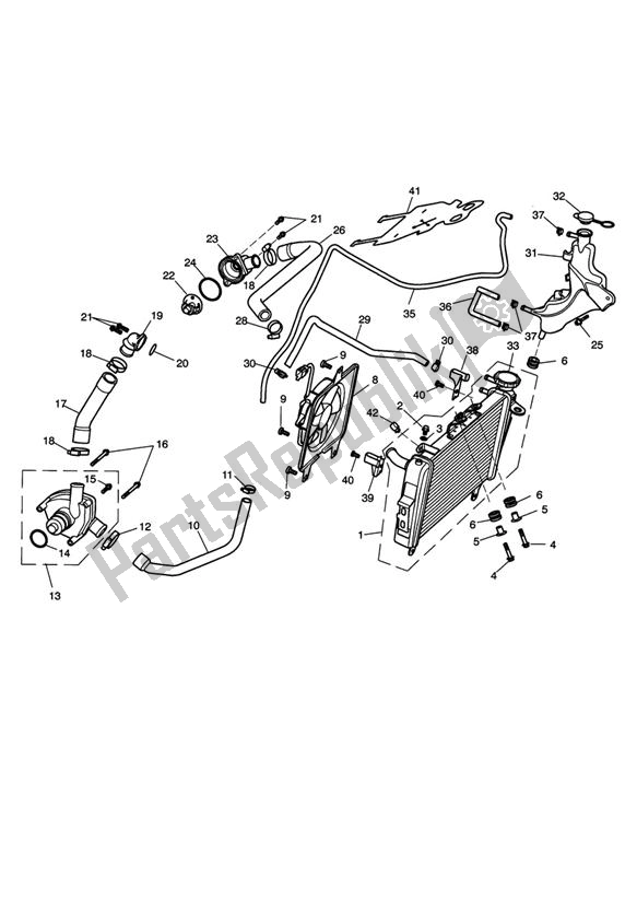Todas las partes para Sistema De Refrigeración de Triumph Tiger 1050 2007 - 2013